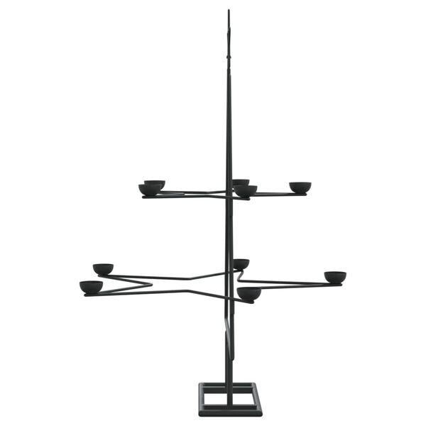 vidaXL Metal Christmas Tree for Decoration Black 75 cm