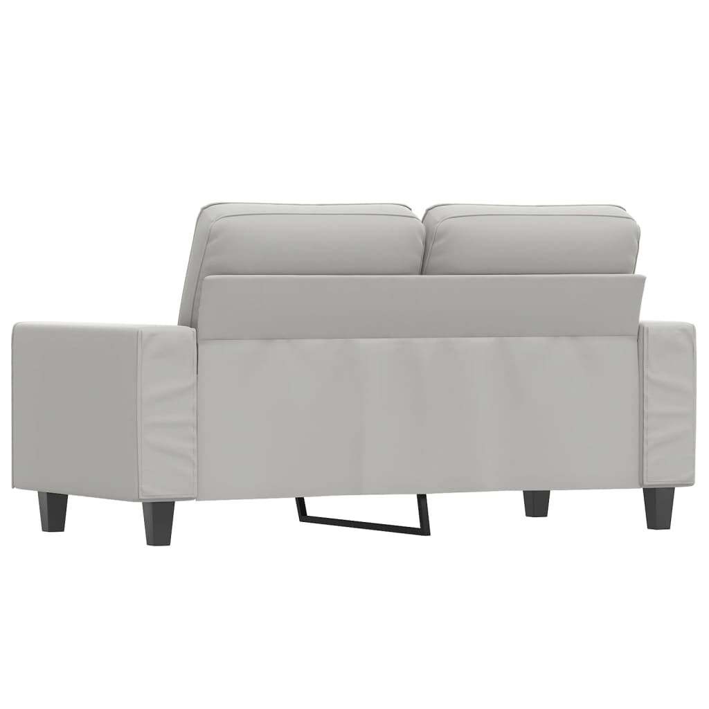 vidaXL 2-Seater Sofa Light Grey 120 cm Microfibre Fabric