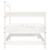 vidaXL Garden Corner Sofa White Solid Wood Pine