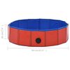 vidaXL Foldable Dog Swimming Pool Red 80x20 cm PVC