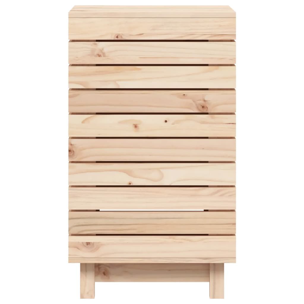 vidaXL Laundry Basket 44x44x76 cm Solid Wood Pine