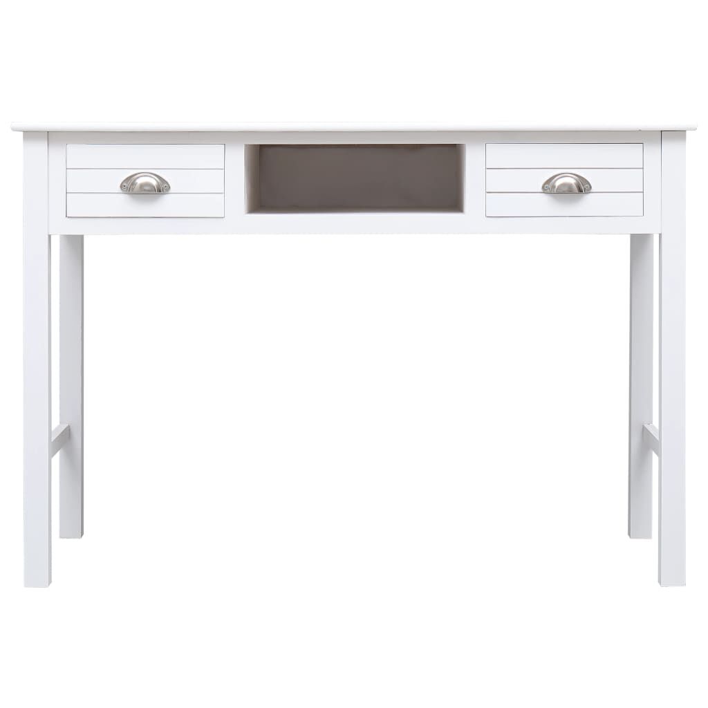 vidaXL Writing Desk White 110x45x76 cm Wood
