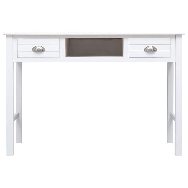 vidaXL Writing Desk White 110x45x76 cm Wood