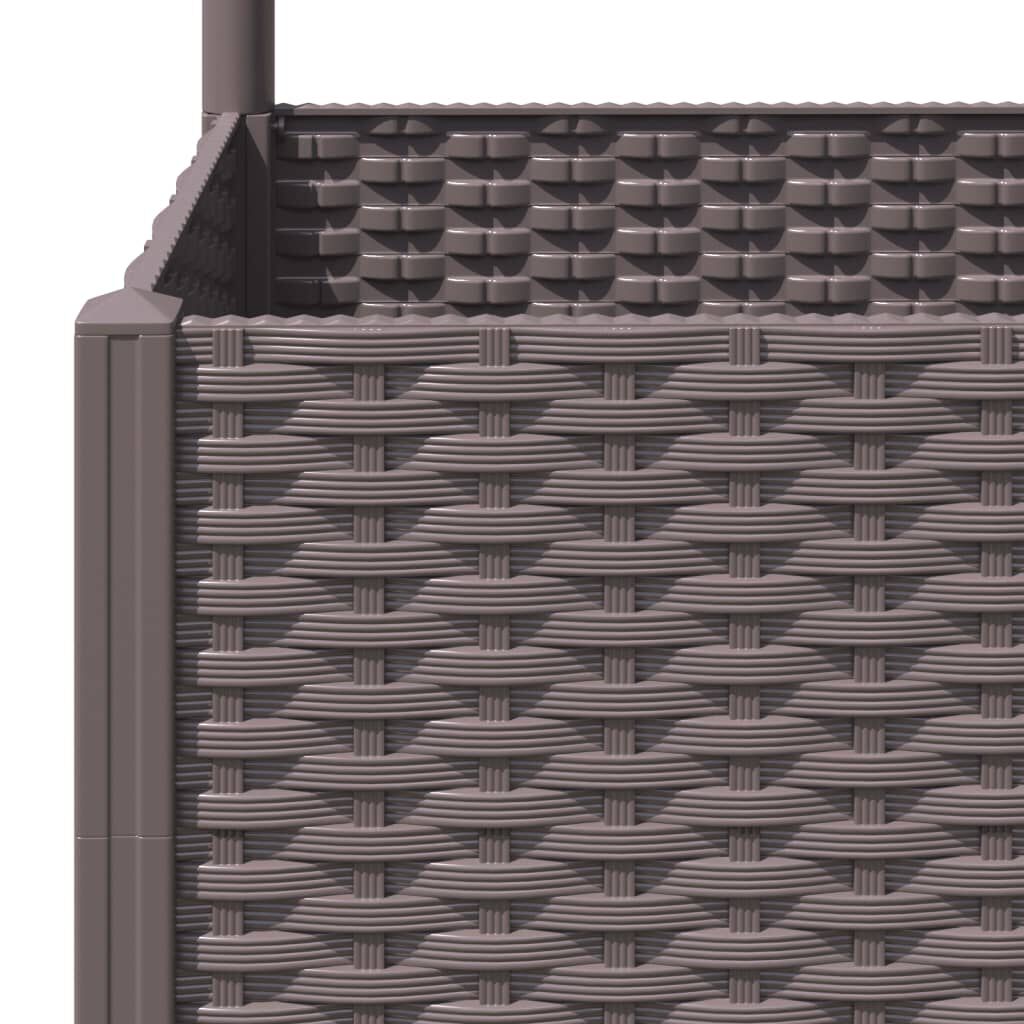vidaXL Garden Planter with Trellis Brown 80x40x136 cm PP