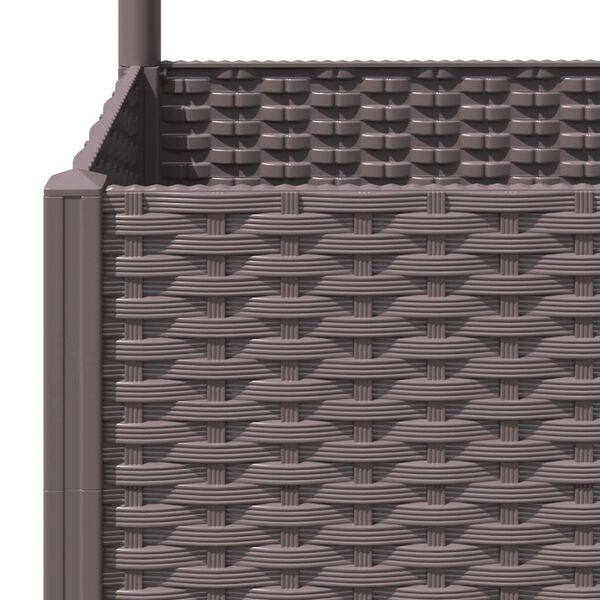vidaXL Garden Planter with Trellis Brown 80x40x136 cm PP