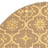 vidaXL Luxury Christmas Tree Skirt with Sock Yellow 90 cm Fabric