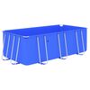 vidaXL Swimming Pool with Steel Frame 400x207x122 cm Blue