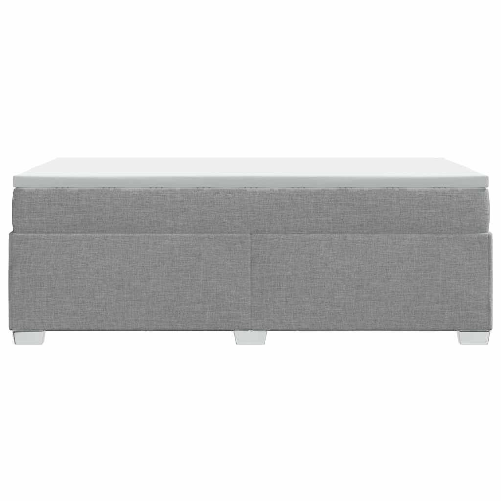 vidaXL Box Spring Bed with Mattress Light Grey Twin XL Fabric