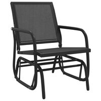 vidaXL Garden Glider Chair Black 61x76x87 cm Textilene&Steel