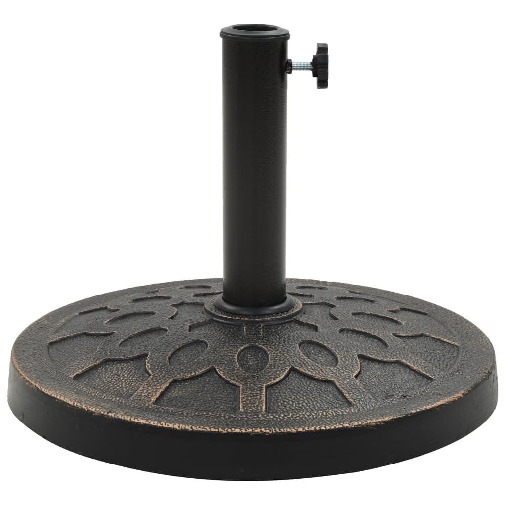 vidaXL Parasol Base Round Polyresin 13 kg Bronze