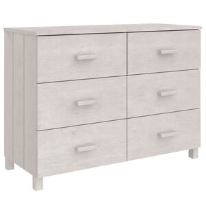 vidaXL Sideboard HAMAR White 113x40x80 cm Solid Wood Pine
