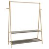 vidaXL Clothes Rack with Shelves 132x45.5x150.5 cm Bamboo