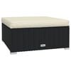 vidaXL 9 Piece Garden Lounge Set with Cushions Black Poly Rattan