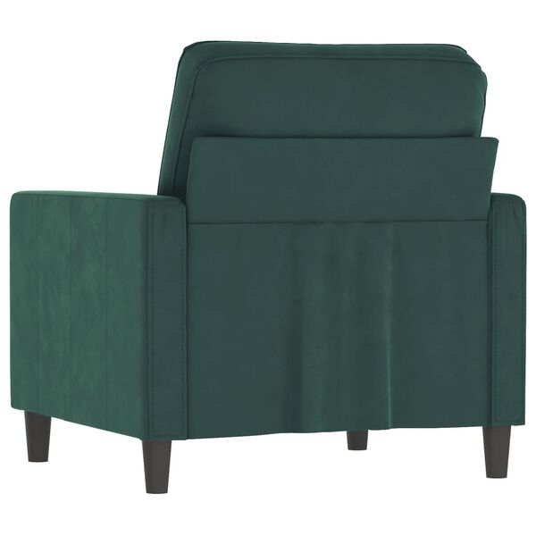 vidaXL Sofa Chair Dark Green 60 cm Velvet
