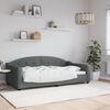 vidaXL Day Bed without Mattress Dark Grey 100x190 cm Fabric