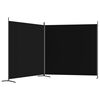 vidaXL 2-Panel Room Divider Black 348x180 cm Fabric