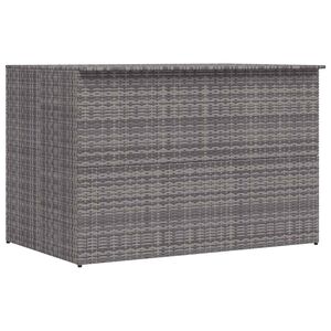 vidaXL Garden Storage Box Grey 150x100x100 cm Poly Rattan