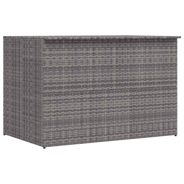 vidaXL Garden Storage Box Grey 150x100x100 cm Poly Rattan