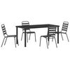 vidaXL Garden Dining Set 5 pcs Anthracite Powder-Coated Steel