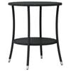 vidaXL 3 Piece Bistro Set with Cushions Black Poly Rattan