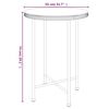 vidaXL Dining Table &Oslash;55 cm&nbsp;Tempered Glass and Steel
