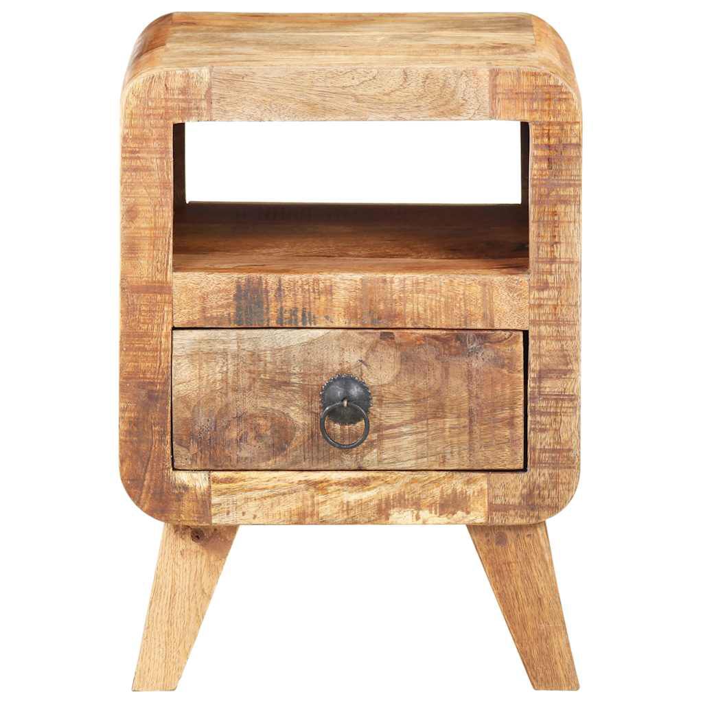 vidaXL Bedside Cabinet 30x30x41 cm Rough Mango Wood