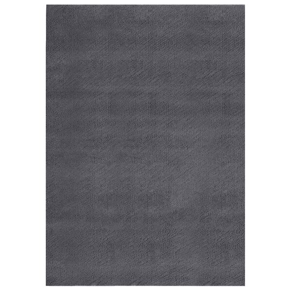 vidaXL Washable Rug Soft Shaggy Anthracite 160x230 cm Anti Slip