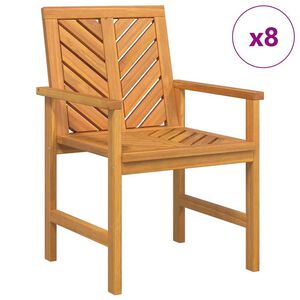 vidaXL Garden Dining Chairs 8 pcs Brown 59 x 62.5 x 89 cm