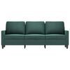 vidaXL 3-Seater Sofa Dark Green 180 cm Velvet