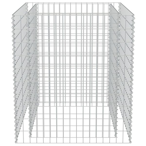 vidaXL Gabion Raised Bed Galvanised Steel 90x90x100 cm