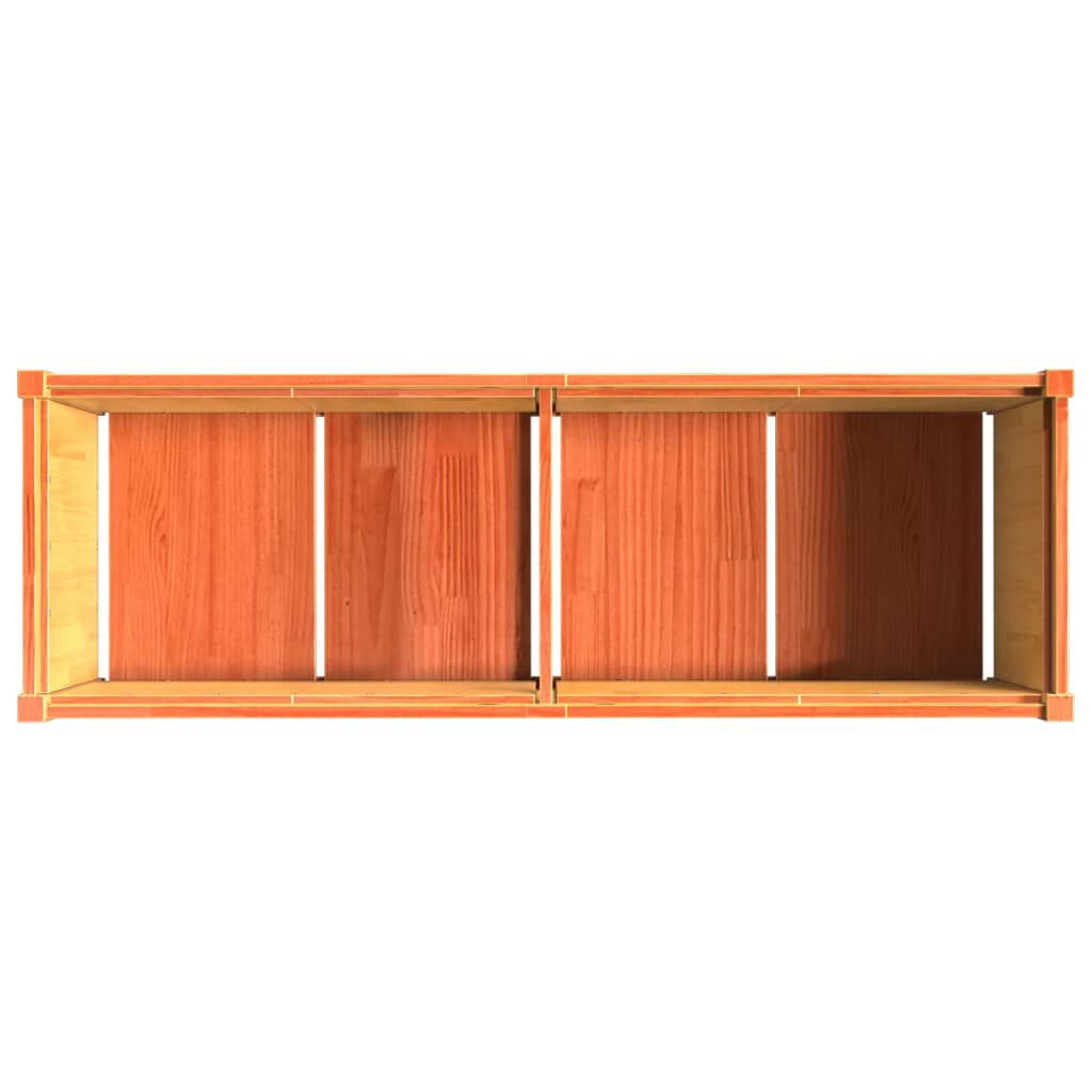 vidaXL Garden Planter Wax Brown 150x50x50 cm Solid Wood Pine