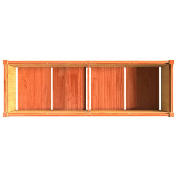 vidaXL Garden Planter Wax Brown 150x50x50 cm Solid Wood Pine