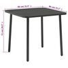 vidaXL 3 Piece Bistro Set Steel Dark Grey