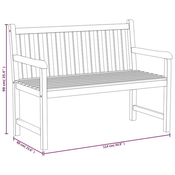 vidaXL 3 Piece Garden Dining Set Solid Wood Teak