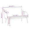 vidaXL Bench Black 110x76x80 cm Velvet