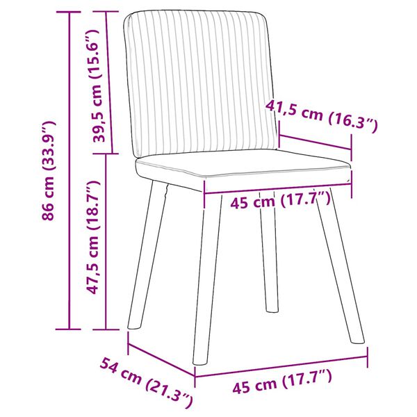vidaXL Dining Chairs 2 pcs Black Fabric