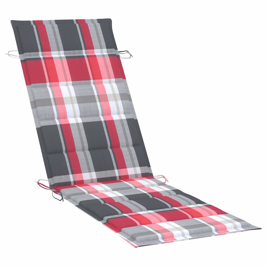 vidaXL Garden Sun Lounger with Table and Cushion Solid Acacia Wood