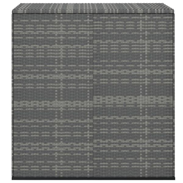 vidaXL Garden Cushion Box PE Rattan 100x49x103.5 cm Grey