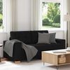 vidaXL Loveseat Sofa Black 140 cm Fabric