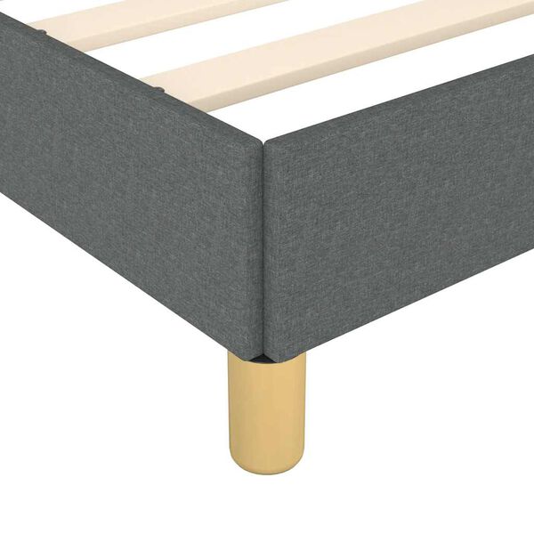 vidaXL Bed Frame without Mattress Dark Grey 137x190 cm Full Fabric