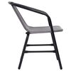 vidaXL Garden Chairs 4 pcs Plastic Rattan and Steel 110 kg