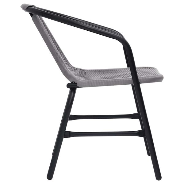 vidaXL Garden Chairs 4 pcs Plastic Rattan and Steel 110 kg