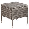 vidaXL 3 Piece Bistro Set Poly Rattan Grey