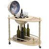 vidaXL Freestanding Globe Bar Wind Stand Eucalyptus Wood Green