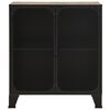 vidaXL Storage Cabinet Rustic Brown 72x36x82 cm Metal and MDF