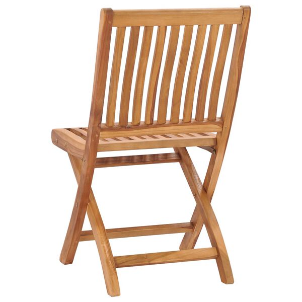 vidaXL Folding Garden Chairs 4 pcs Solid Teak Wood