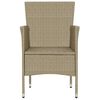 vidaXL 3 Piece Garden Dining Set Beige