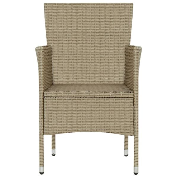 vidaXL 3 Piece Garden Dining Set Beige