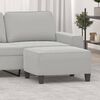 vidaXL Footstool Light Grey 70x55x41 cm Microfibre Fabric