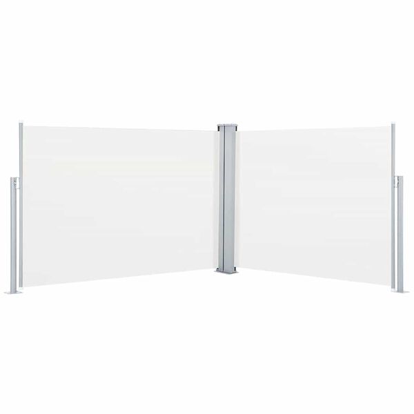 vidaXL Retractable Side Awning Cream 120x1000 cm